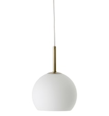 Ball Pendel Ø 18 cm med takkopp Opal/Antikk messing
