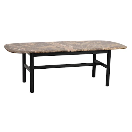 Hammond Soffbord 135x62 cm Ek/Marmor Svart/Brun