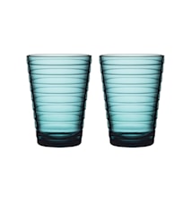 Aino Aalto glass 33 cl havblå 2 stk.