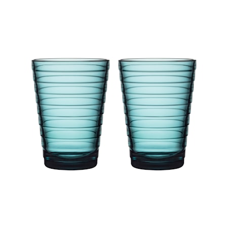 Aino Aalto glas 33 cl havsblå 2 st