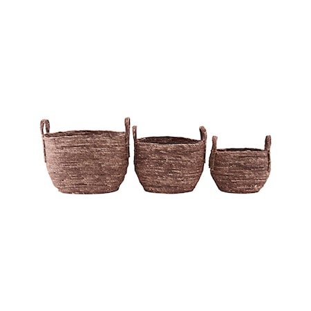Baskets Arran Red/Brown 3 pieces