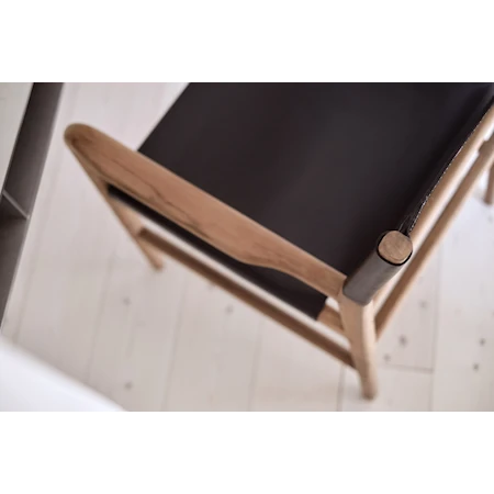 Faro Karmstol Teak/Skinn Sienna Brown