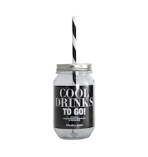 COOL DRINKS Water Bottle with Straw 55cl