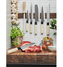 Houcho Knife Set 2 Piece Santoku and Paring Knife in Balsabox