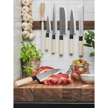 Houcho Knife Set 2 Piece Santoku and Paring Knife in Balsabox