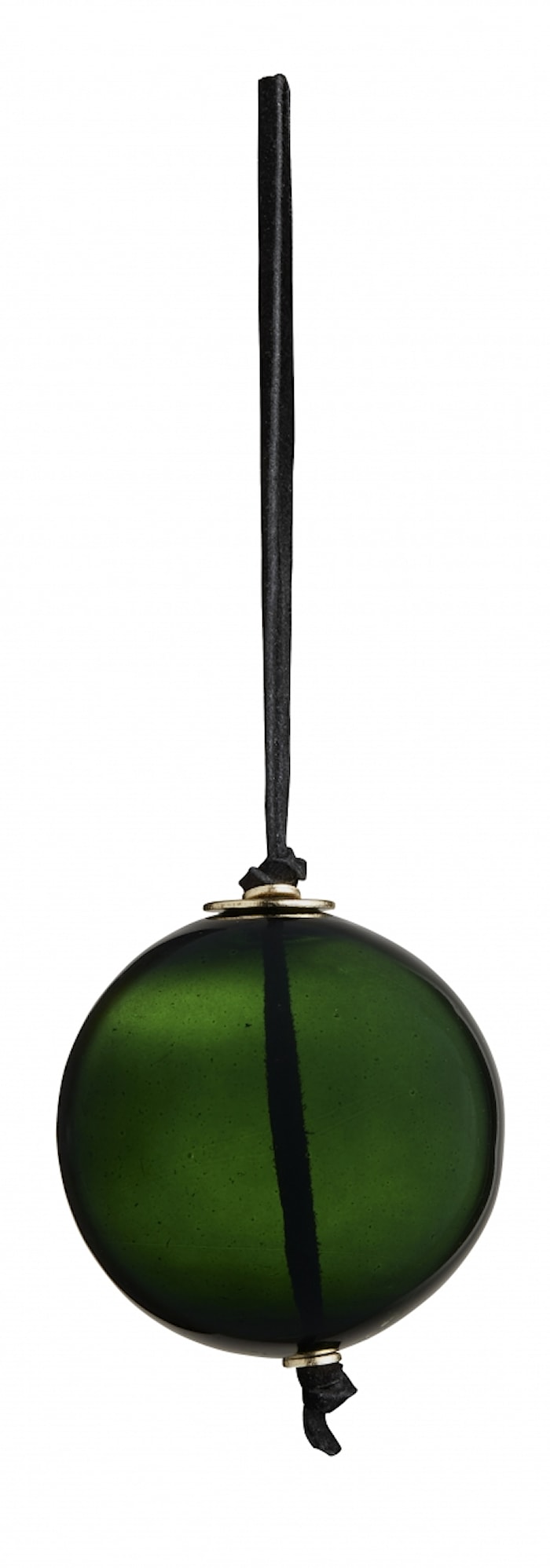 Boule de Noël verre daim vert 8 cm