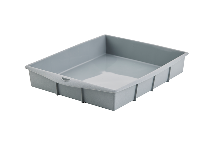 Molde para horno rectangular silicona de platino 32x25x5 cm gris