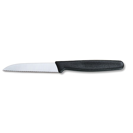 Paring Knife Serrated black nylon handle 8 cm