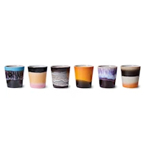 70's Kaffemugg 6-pack 18 cl 8 cm Keramik Stellar
