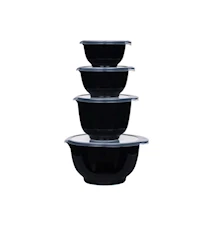 Set of 4 black Margrethe Bowls