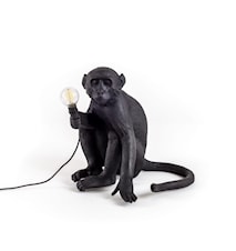 Monkey Lamp Udendørs Siddende Sort