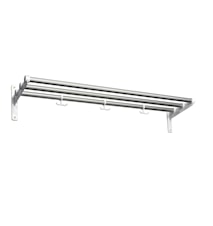 Nostalgi aluminium/hvit L=1000 mm hatt/skohylle