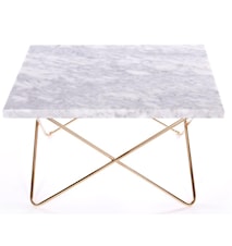 Xsmall table - white, brass frame
