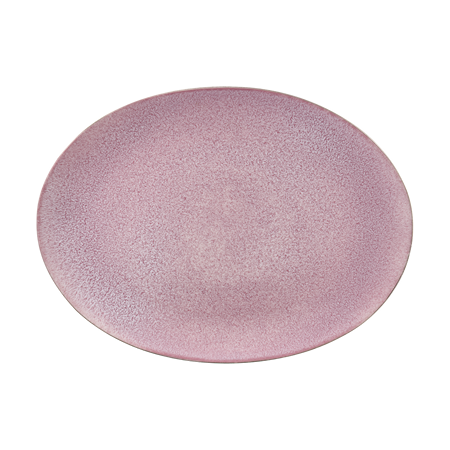 Bitz Fat oval 45x34cm grå/rosa
