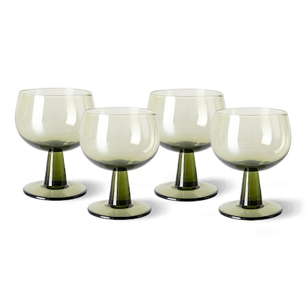 Emeralds Vinglas Låga 4-pack 25 cl Glas Oliv