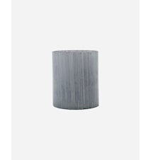Mirr Värmeljushållare Ø10x2,5 cm Glas/Cement Frostgrå