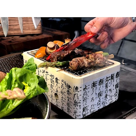 Barbecue da tavolo giapponese rettangolare Hibachi