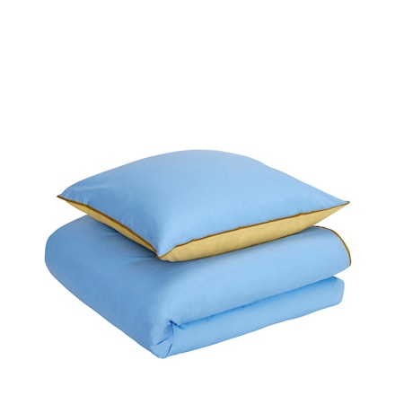 Sängkläder 2 Delar 80/220 cm Bomull Blå/Gul