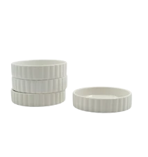 Moldes para pasteles pequeños, 4-pack, porcelana. 11x2,5 cm
