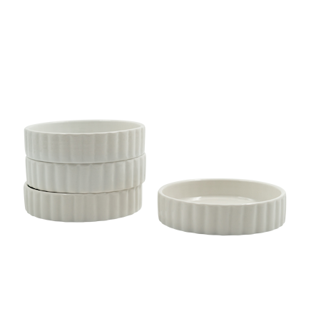 Pie dishes small, 4-pack, porcelain, 11x2.5 cm