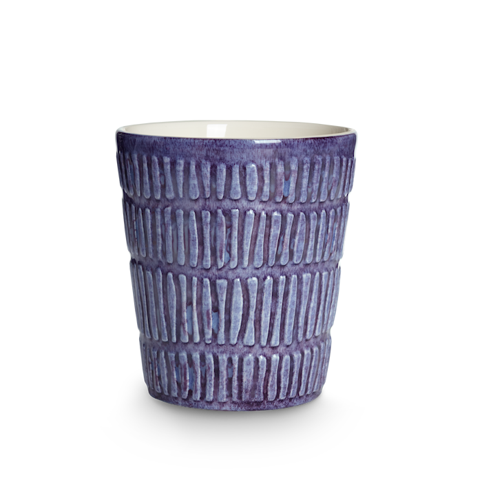 Stripes Mugg 30 cl 10x8 cm Keramik Viol