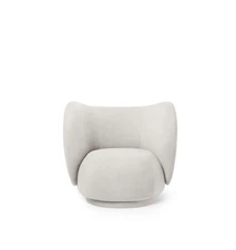 Rico Loungefåtölj Off-White Boucle