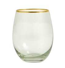 Greena Water Glass with Gold Detail