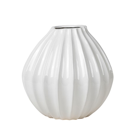 Broste Copenhagen Wide Vase L Keramik Ivory