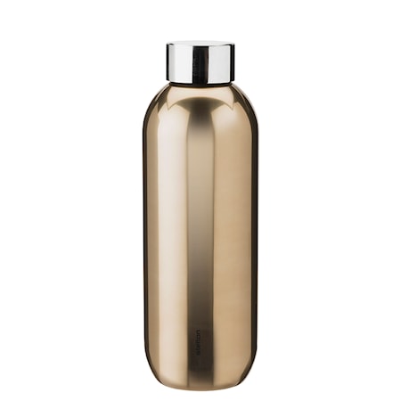 Keep Cool vacuum insulated bottle, 0.6 l. - dark gold/steel