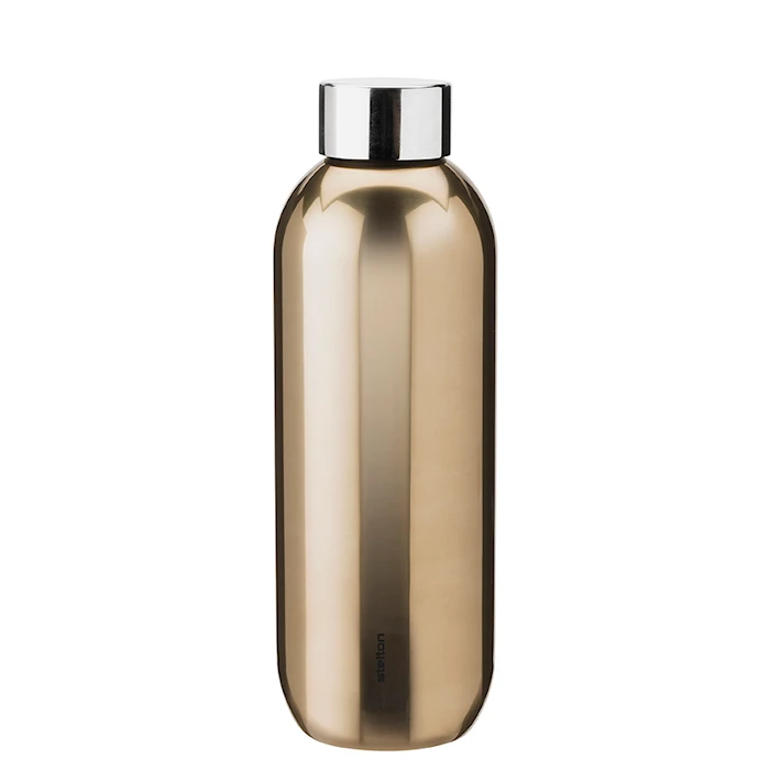 kitchentime.se | Keep Cool vacuum insulated bottle, 0.6 l. - dark gold/steel