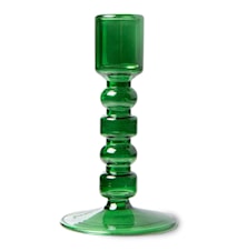 Emeralds Ljusstake M 13 cm Glas Skogsgrön