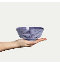 Stripes Skål 50 cl Ø15 cm Keramik Viol