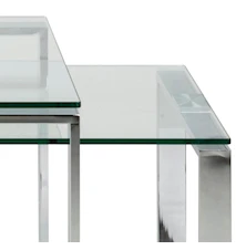 Eva Soffbord 115x69x45 cm Glas/Kromad metall