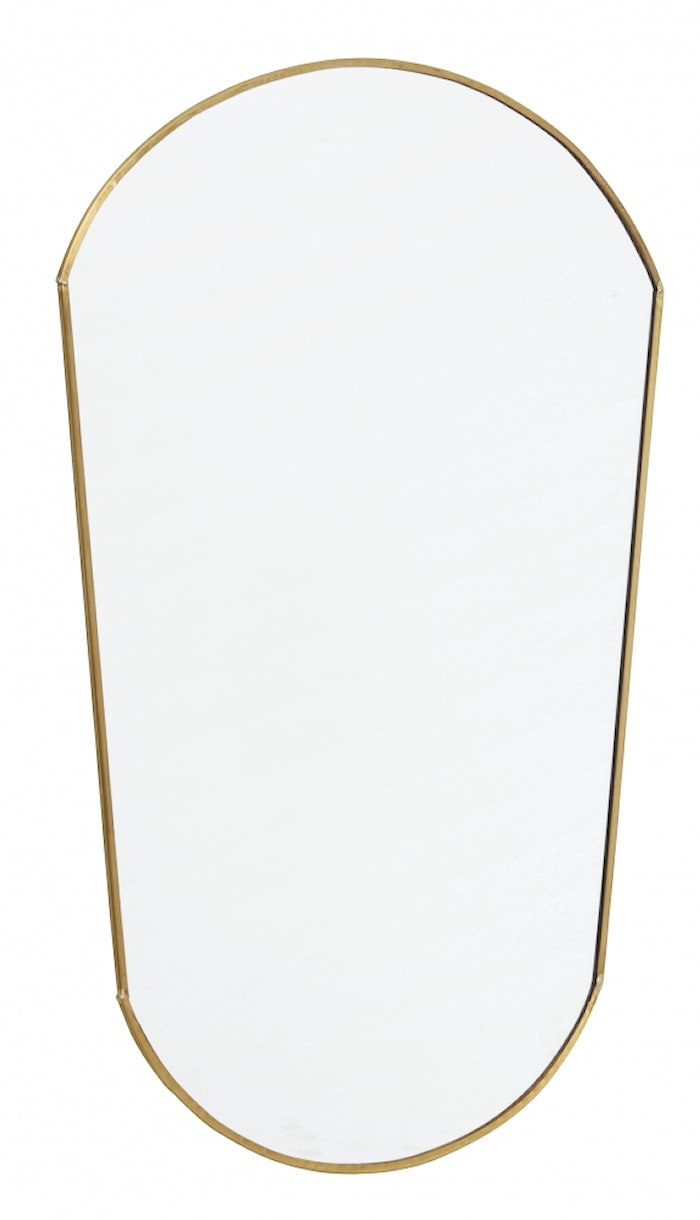 Spegel Oval 51X34 Cm Guld