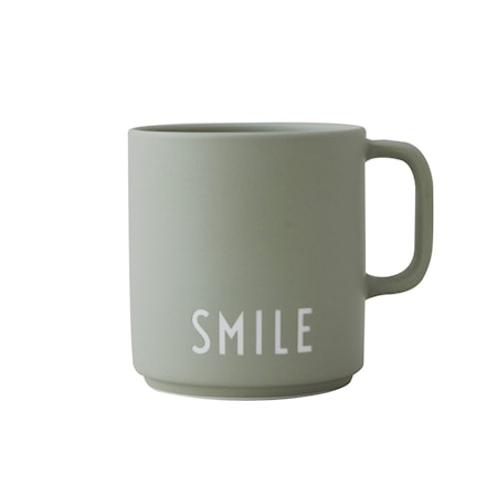 GREEN SMILE Favourite Muki kahvallinen, Design Letters