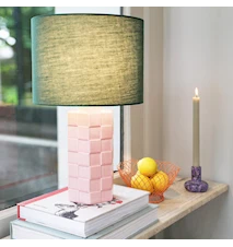 Check Bordlampe 42 cm Rosa/Grønn
