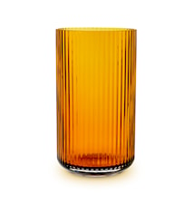 Lyngby Vase Amber Mundblæst Glas H31 cm