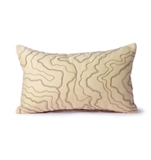 Cream Pute m stitched lines 30x50 cm