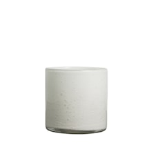 Vaso/portacandela Calore bianco alt. 12 cm
