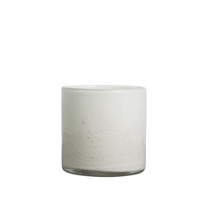 Vaso/portacandela Calore bianco alt. 12 cm