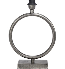 Pied de lampe Circle argent brut 43 cm