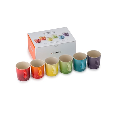 Le Creuset Rainbow Espressomuki 6-pakkaus Multi