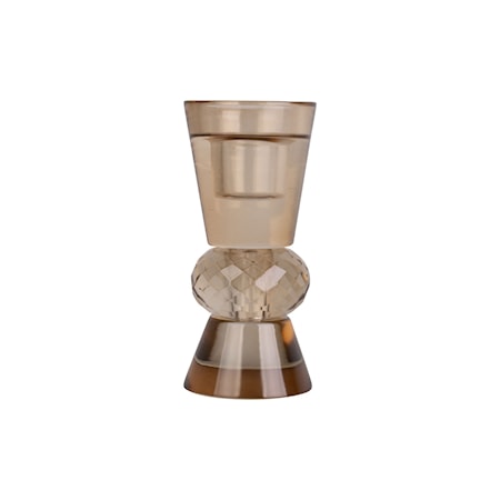 Present time Crystal Art Duo Cone Ljusstake Beige