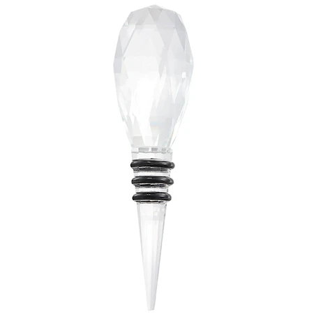 Glimmer Bottle stopper Aflang flad 12 cm Glas