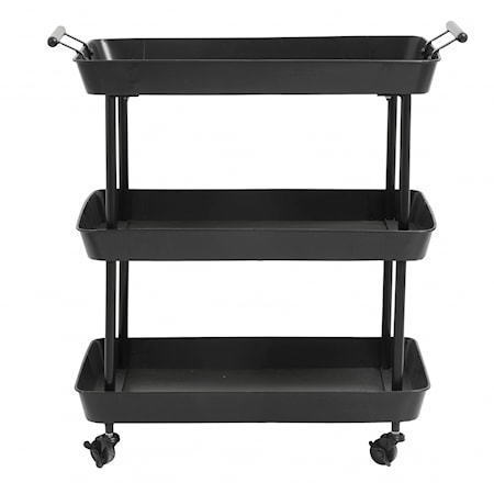 Rullevogn Iron 78x66 cm - Sort
