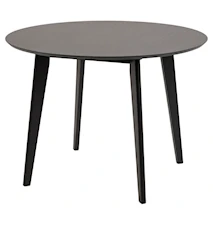 Sture Matbord Ø105 cm Ekfanér/ Gummiträ Svart