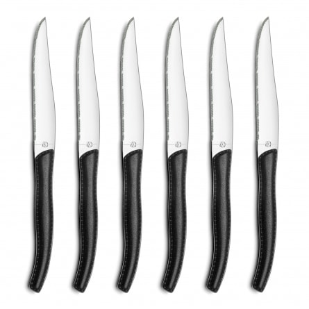 Grillknivar i knivblock 6-pack Svart