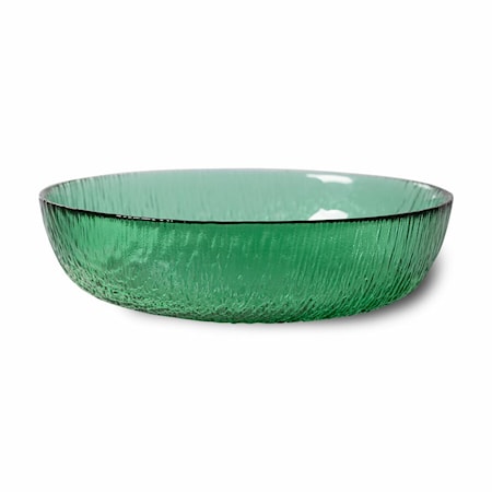 The Emeralds Salladsskål Ø18,5×5 cm Glas Grön