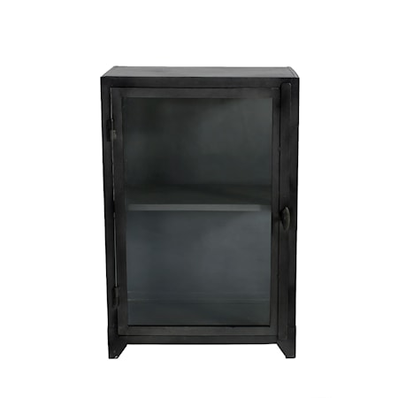 Iron glass cabinet vitrinskåp 1 dörr liten