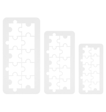 Moule coupeur Géométrique Puzzle 3 pièces